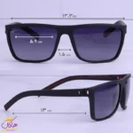 عینک آفتابی اوگا تمام فریم مشکی قرمز اورجینال کد 7605 | OGA - Image 2