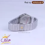 ساعت اومگا زنانه فلزی نقره ای صفحه صورتی 88988005/4 - Image 2