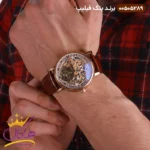 ساعت اتوماتیک پتک فیلیپ رزگلد بند چرم | کد P00505289 - Image 4
