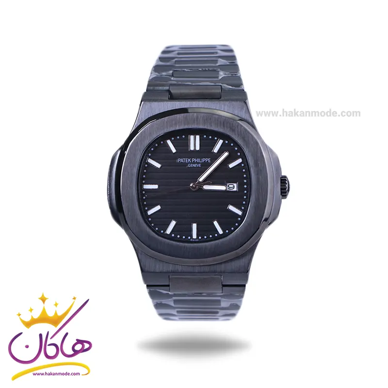 patek-philippe-watch-code-M-8058.101.webp ساعت مچی پتک فیلیپ ناتیلوس مردانه فلزی تمام مشکی 8058/10 - Image 1