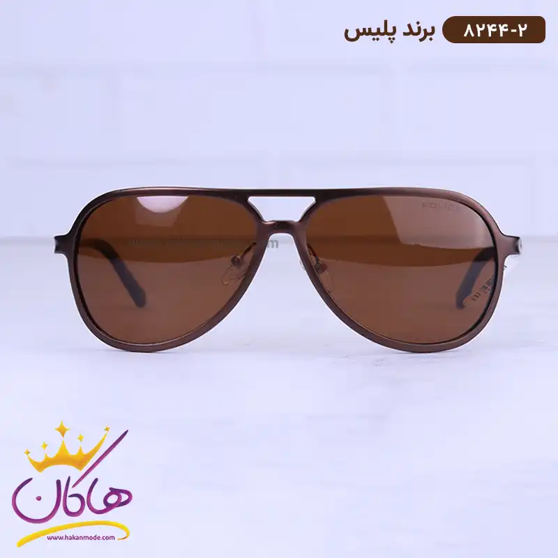 police-sunglasses-code-8244.21.webp عینک آفتابی پلیس مردانه قهوه ای 8244/2 - Image 1