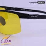 عینک آفتابی پلیس الومینیوم مشکی زرد 8539 | police - Image 4