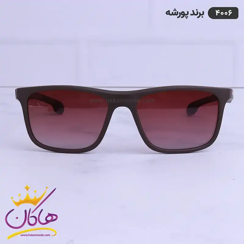 porsche-sunglasses-code-4006.16.webp عینک افتابی پورشه قهوه ای اورجینال مدل 4006 - Image 1