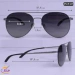 عینک آفتابی طوسی مشکی پورشه اصل مدل 8909 - Image 2