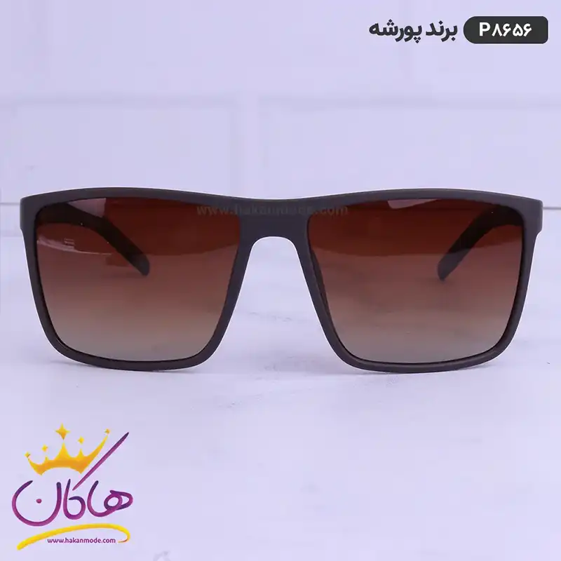 porsche-sunglasses-code-P-86561.webp عینک اورجینال پورشه قهوه ای مات مدل 8656 - Image 1