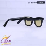 عینک ری بن زنانه مشکی شیشه زرد 2140/4 - Image 3