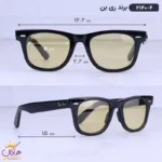 عینک ری بن زنانه مشکی شیشه زرد 2140/4 - Image 2
