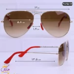 عینک آفتابی ری بن مردانه مدل 3025 قهوه ای | Rayban - Image 2