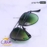 عینک آفتابی ری بن مردانه مدل 3025 خلبانی سبز | Rayban  - Image 3
