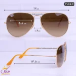عینک آفتابی ری بن مردانه مدل 3025 قهوه ای طلایی | Rayban  - Image 2