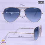 عینک آفتابی ری بن مردانه مدل 3025 آبی | Rayban - Image 2