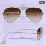 عینک آفتابی ری بن مردانه مدل 3025 طلایی | Rayban - Image 2