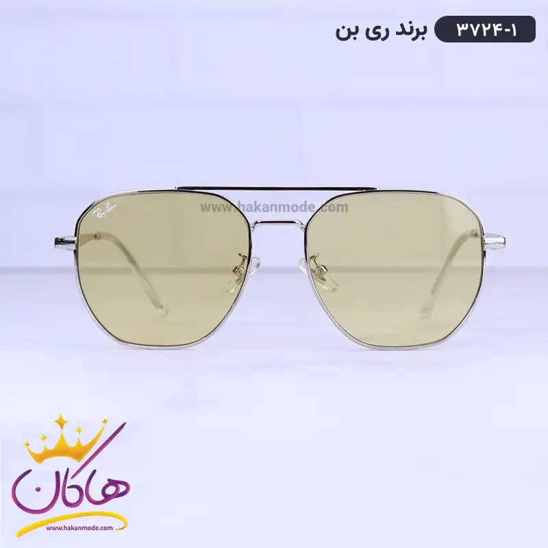 ray-ban-sunglasses-code-3724.11.webp عینک ریبن مردانه شیشه زرد مدل 3724/1 - Image 1