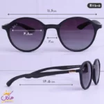 عینک ریبن مشکی شیشه گرد اورجینال 7505 - Image 2