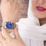 ساعت رولکس دیت جاست نقره ای صفحه آبی 192 - Image 2