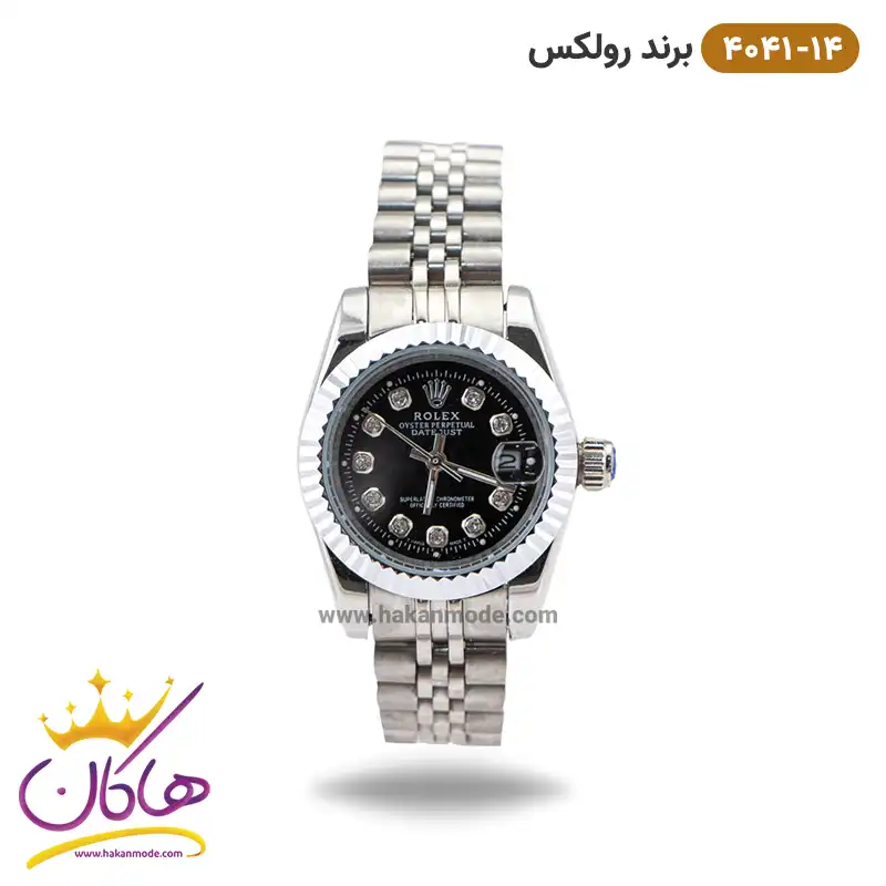 rolex-watch-code-4041.141.webp ساعت رولکس دیت جاست زنانه نگینی 4041/14 - Image 1