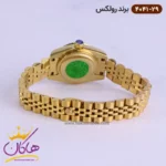 ساعت رولکس زنانه فلزی طلایی صفحه مشکی 4041/29 - Image 5