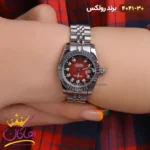 ساعت رولکس زنانه فلزی دیت جاست صفحه قرمز 4041/30 - Image 2