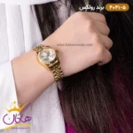 ساعت رولکس زنانه دیت جاست طلایی نگین دار 4041/5 - Image 2