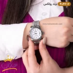 ساعت زنانه رولکس دیت جاست استیل صفحه سفید 4042/2 - Image 2