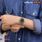 ساعت رولکس زنانه فلزی دیت جاست صفحه مشکی 4042/28 - Image 5