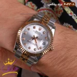 ساعت رولکس مردانه فلزی دیت جاست نقره ای 4043/8 - Image 2