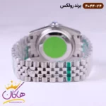 ساعت رولکس مردانه فلزی صفحه آبی گلدار 4044/24 - Image 3
