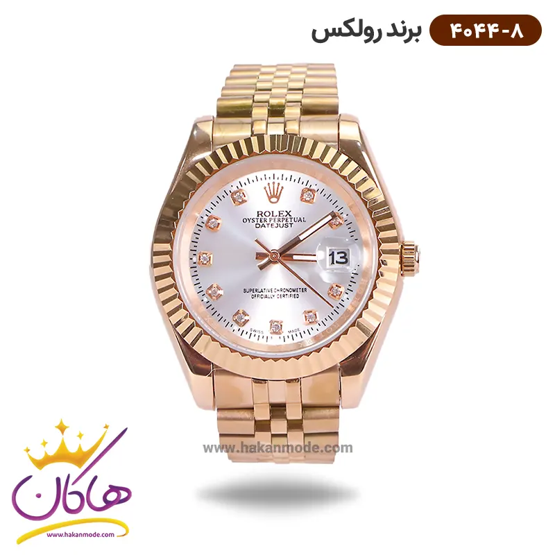 rolex-watch-code-4044.8-1.webp ساعت رولکس مردانه فلزی دیت جاست رزگلد 4044/8 - Image 1