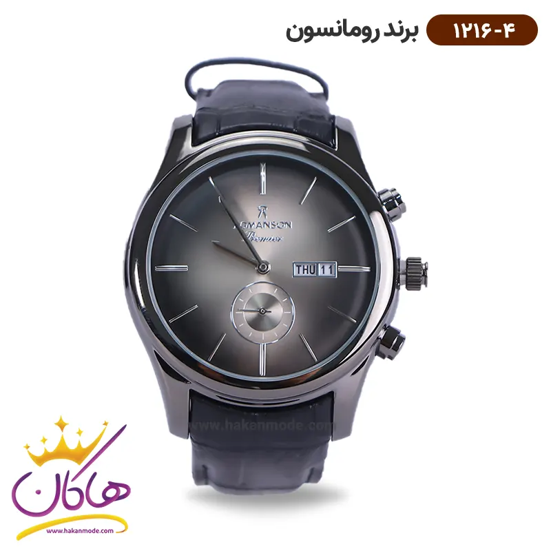 romanson-watch-code-1216.4-1.webp ساعت رومانسون مردانه بند چرمی 1216/4 - Image 1