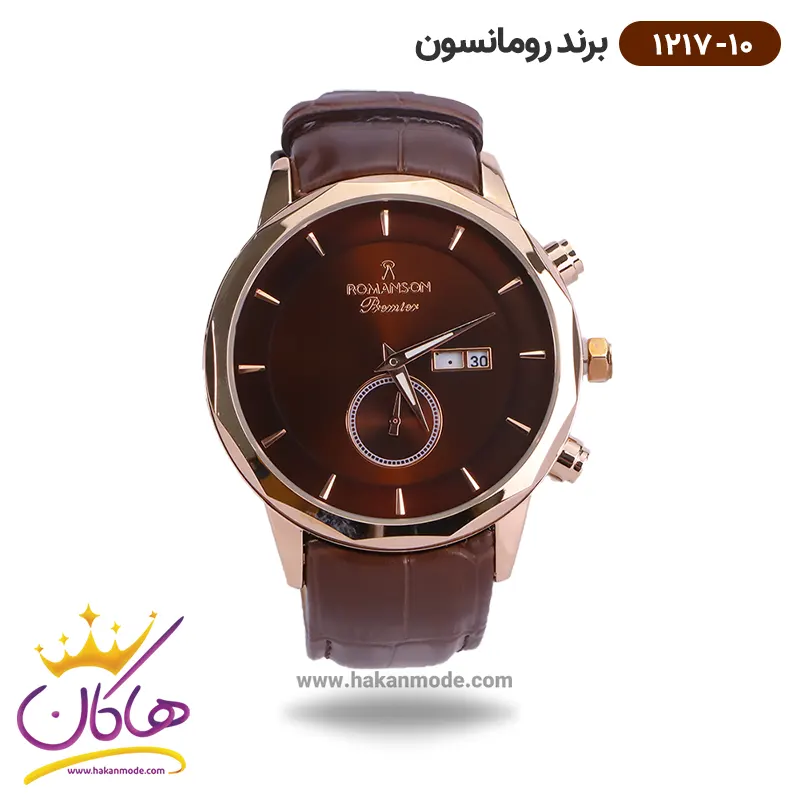 romanson-watch-code-1217.10-1.webp ساعت رومانسون مردانه بند چرمی 1217/10 - Image 1