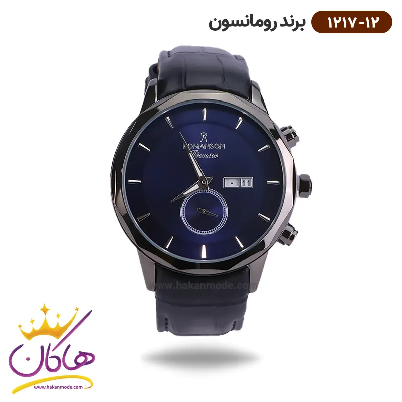 romanson-watch-code-1217.12-1.webp ساعت رومانسون مردانه بند چرمی 1217/12 - Image 1