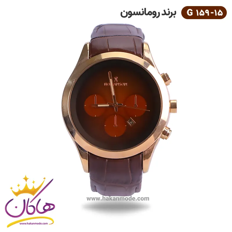 romanson-watch-code-G-0159.15-1.webp ساعت رومانسون مردانه بند چرمی G0159/15 - Image 1