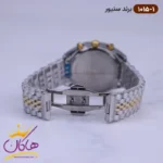 ساعت سنیور ست فلزی قاب طلایی صفحه سفید کرنوگراف 1015-1016 - Image 6