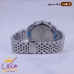 ساعت سنیور ست فلزی نقره ای صفحه سفید کرنوگراف 1015-1016 - Image 3