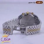 ساعت سنیور ست فلزی قاب طلایی صفحه سفید کرنوگراف 1015-1016 - Image 3