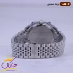 ساعت سنیور ست فلزی نقره ای صفحه سفید کرنوگراف 1015-1016 - Image 6