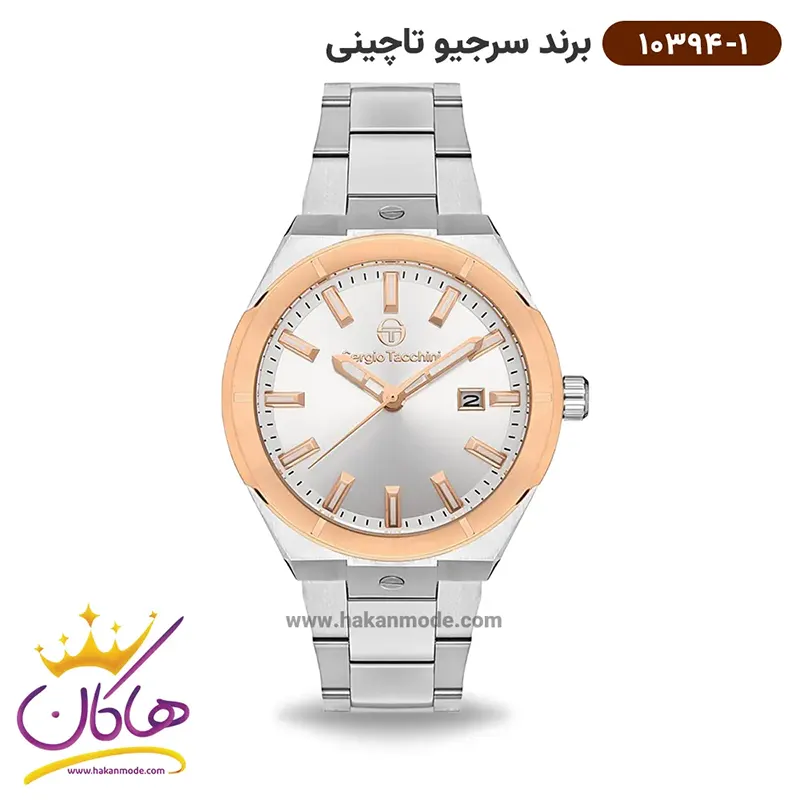sergio-tachini-watch-code-10394.1-1.webp ساعت عقربه ای سرجیو تاچینی مردانه استیل نقره ای کد 10394/1 - Image 1