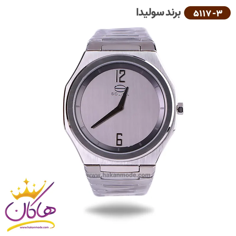 solida-watch-code-5117.3-1.webp ساعت سولیدا مردانه فلزی نقره ای صفحه طوسی 5117/3 - Image 1