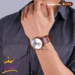 ساعت ست بند چرمی قهوه ای سولیدا کد 1128 - Image 10