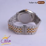ساعت مچی ست زنانه و مردانه سولیدا نقره ای رزگلد کد 2115 - Image 3