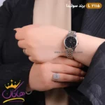 ساعت مچی ست زنانه و مردانه سولیدا نقره ای رزگلد کد 2115 - Image 10