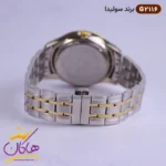 ساعت مچی ست زنانه و مردانه سولیدا نقره ای طلایی کد 2116 - Image 11
