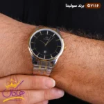 ساعت مچی ست زنانه و مردانه سولیدا نقره ای طلایی کد 2116 - Image 2