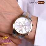 ساعت مچی ست زنانه و مردانه سولیدا نقره ای رزگلد کد 3112 - Image 2