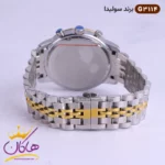 ساعت مچی ست سولیدا فلزی نقره ای طلایی صفحه مشکی کد 3114 - Image 10
