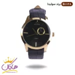 ساعت مچی ست زنانه و مردانه سولیدا چرمی مشکی کد 1128 - Image 9