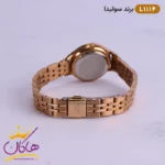 ساعت مچی زنانه سولیدا رزگلد صفحه نگین کد Solida L 1114 - Image 5