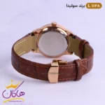 ساعت ست بند چرمی قهوه ای سولیدا کد 1128 - Image 3