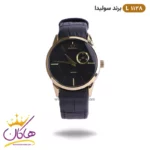 ساعت مچی ست زنانه و مردانه سولیدا چرمی مشکی کد 1128 - Image 2