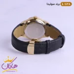 ساعت مچی ست زنانه و مردانه سولیدا چرمی مشکی کد 1128 - Image 3